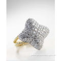 David Yurman Pave Quatrefoil Ring